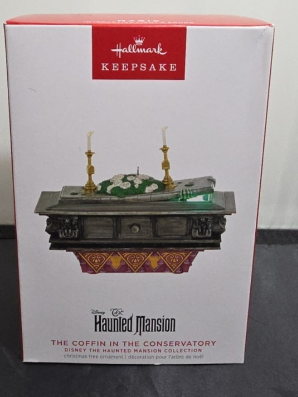Hallmark Haunted Mansion Collection The Coffin in the Conservatory Ornament (JX)